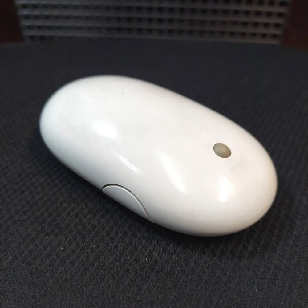 Apple Wireless Mighty Mouse A1197 Bluetooth Laser Scroll Ball White *Tested